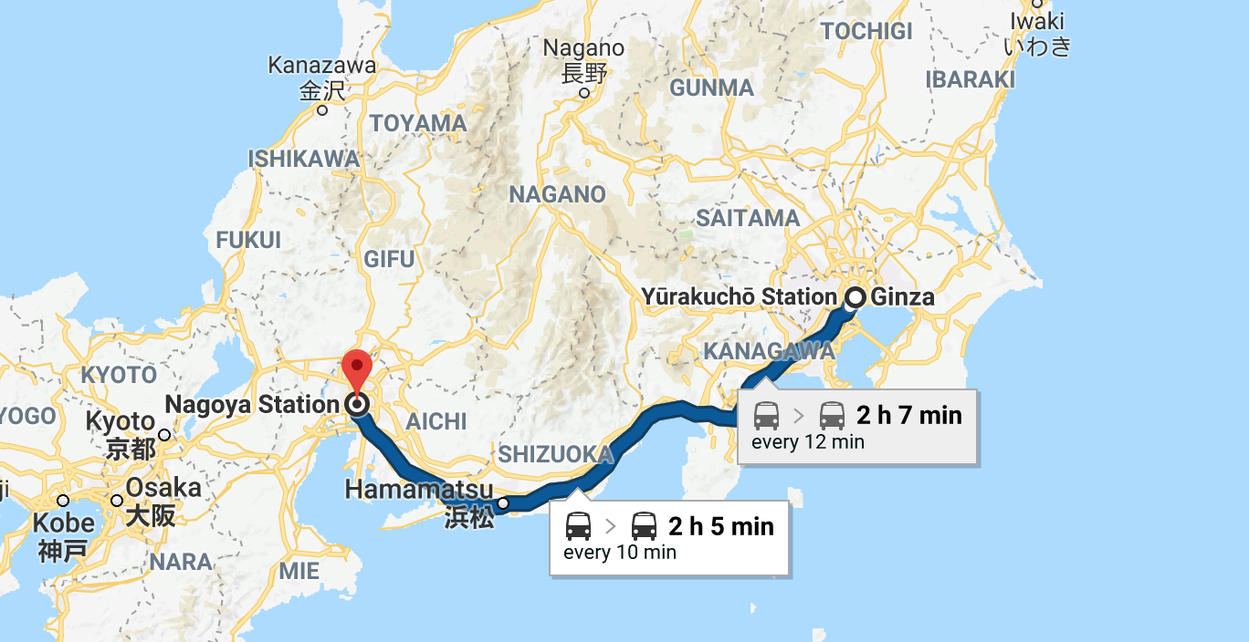 traveling around japan - tokaido shinkansen
